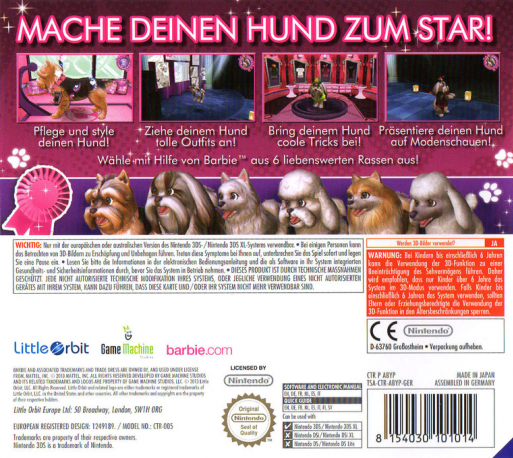 Barbie Et Le Salon De Beauté Des Chiens - Dos