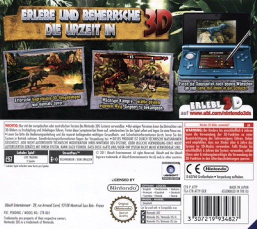 Combat de Géants Dinosaures 3D - Dos