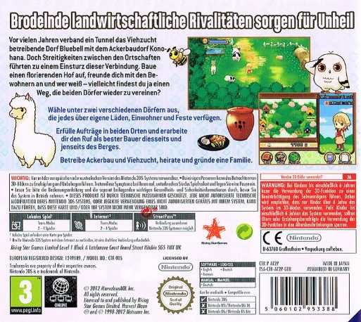 Harvest Moon : Les Deux Villages dos
