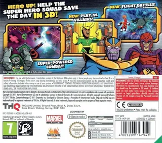 Marvel Super Hero Squad : Le Gant de l'Infini dos