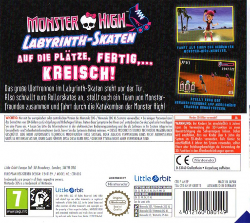 Monster High : Course De Rollers Incroyablement Monstrueuse - Dos