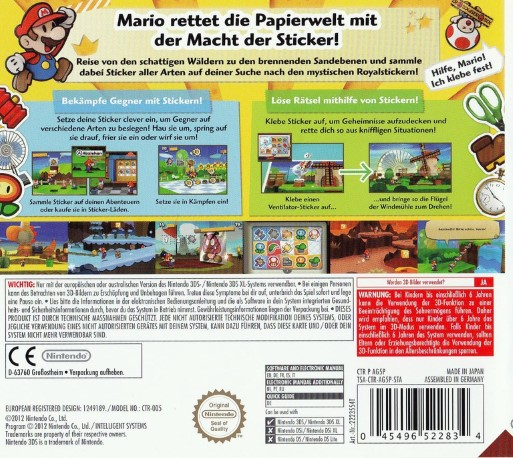 Paper Mario : Sticker Star - Dos