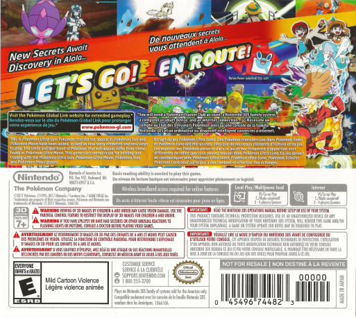Pokémon Ultra Soleil - Dos