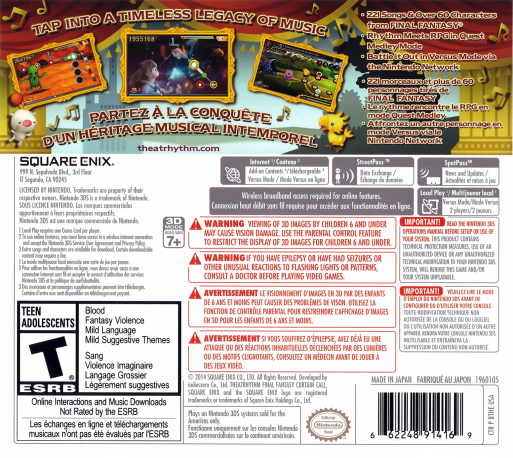 Theatrhythm Final Fantasy: Curtain Call - Dos