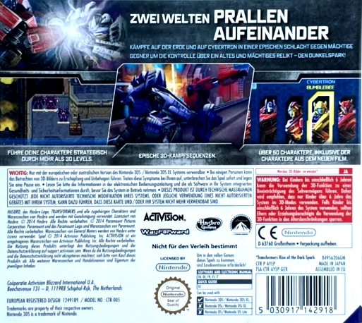 Transformers : Rise of the Dark Spark - Dos