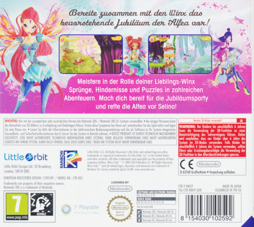 Winx Club : Au Secours d 'Alfea - Dos