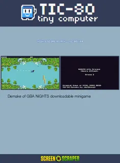 Nights Score Attack - Tic-80 Ver - Dos