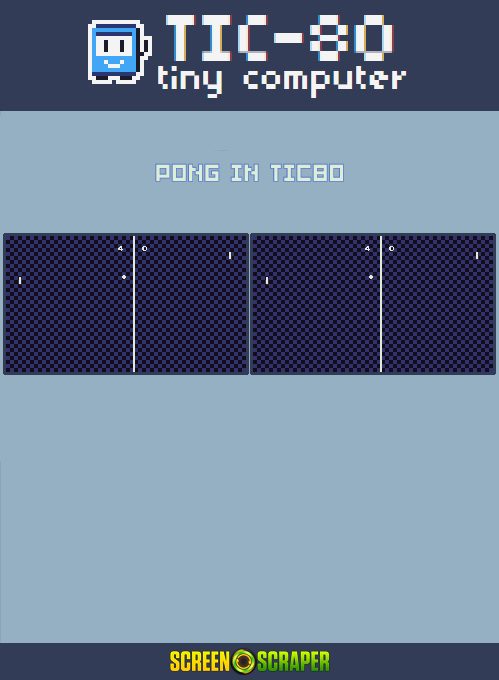 Pong In Tic80 - Dos