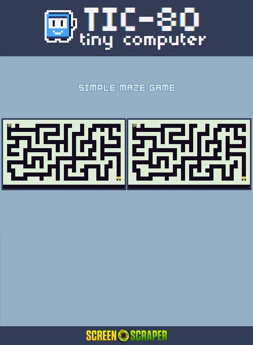 Simple Maze Game - Dos