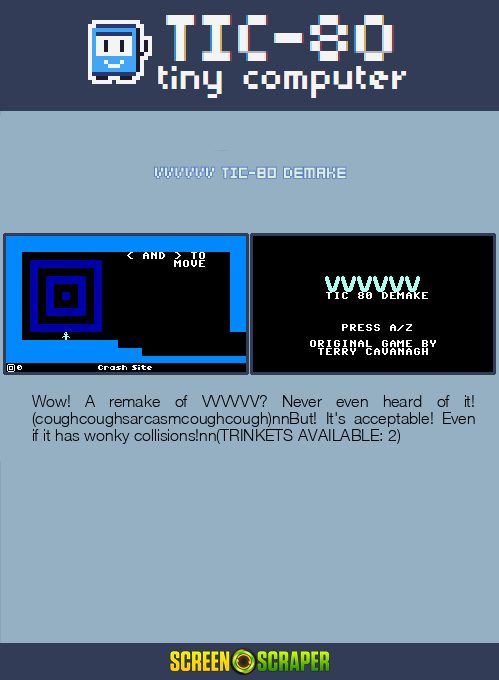 VVVVVV TIC-80 Demake - Dos