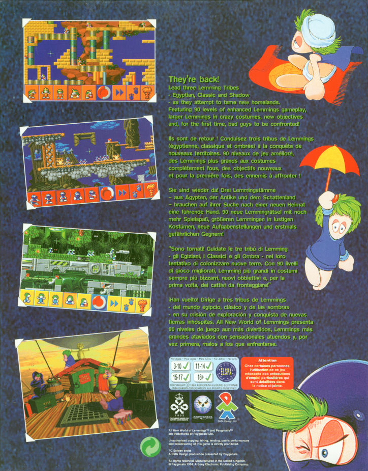 All New World of Lemmings - Dos