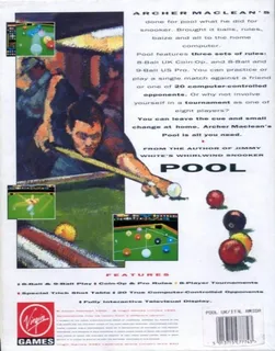 Archer MacLean's Le Billard Américain dos