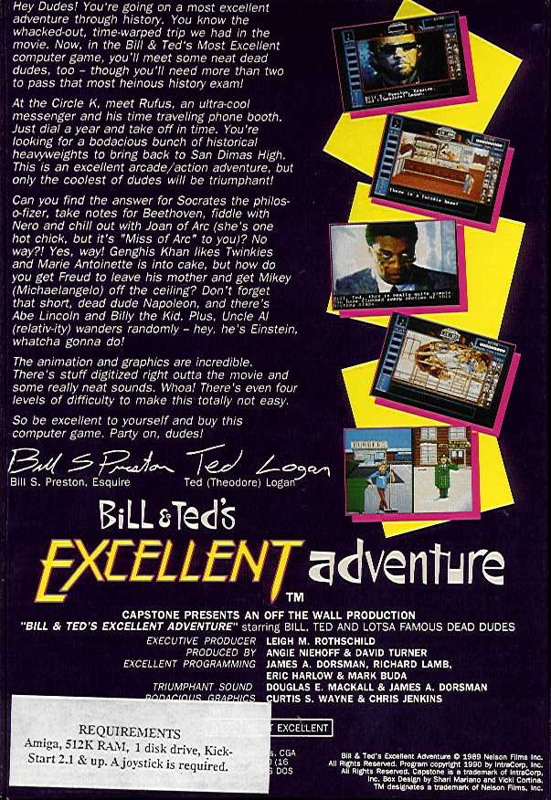 Bill And Ted's Excellent Adventure - Dos