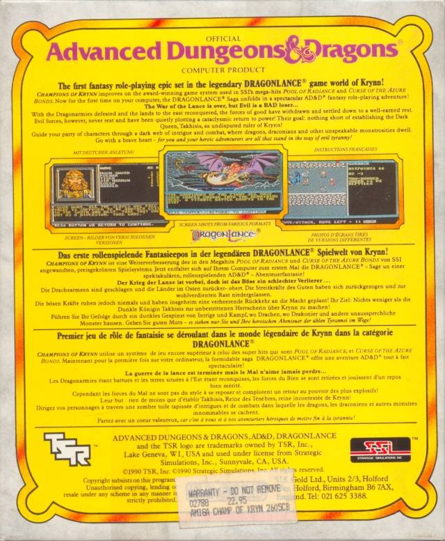 Champions Of Krynn - Dos