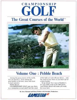 Championship Golf - The Great Courses of the World Volume One - Pebble Beach