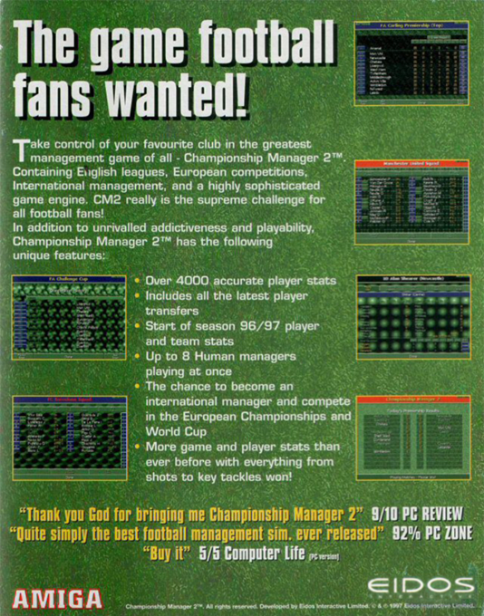 Championship Manager 2 - Including Season 96-97 Updates - Dos