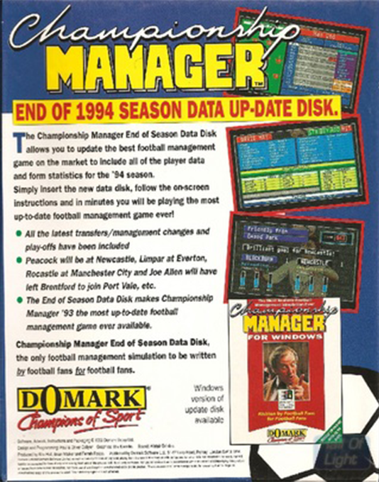 Championship Manager '94 - End of Season Edition dos