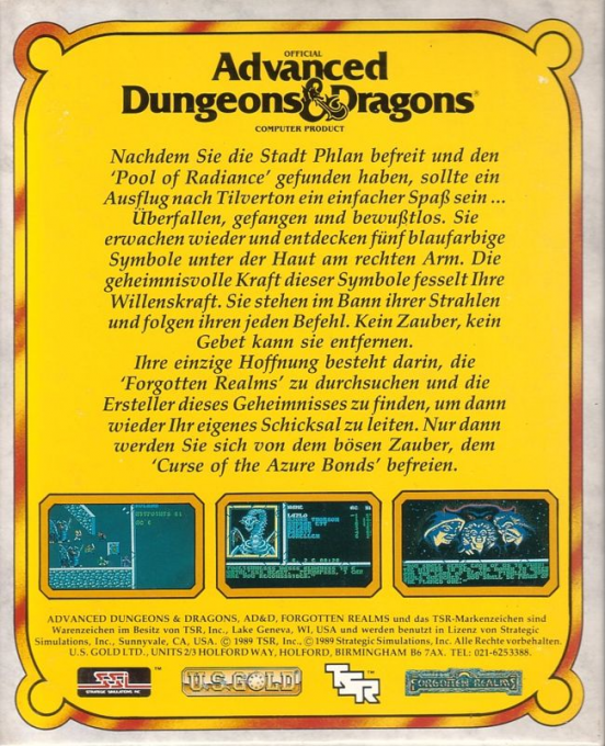 Curse Of The Azure Bonds - Dos