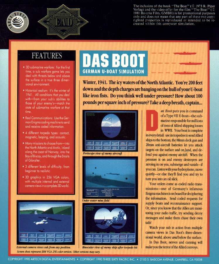 Das Boot : German U-Boat Simulation - Dos