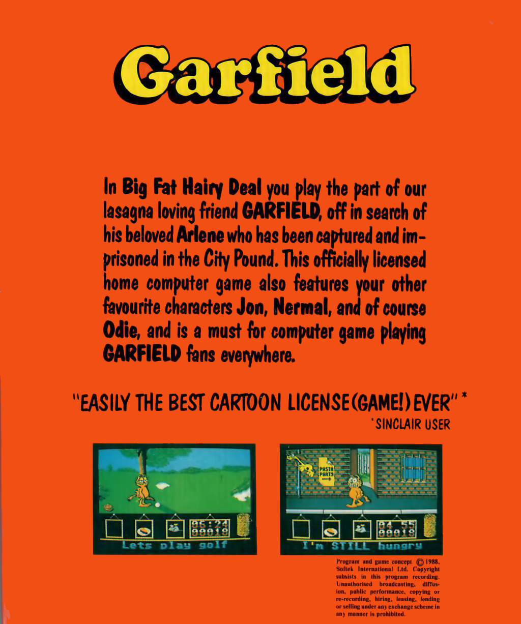 Garfield - Big, Fat, Hairy Deal - Dos
