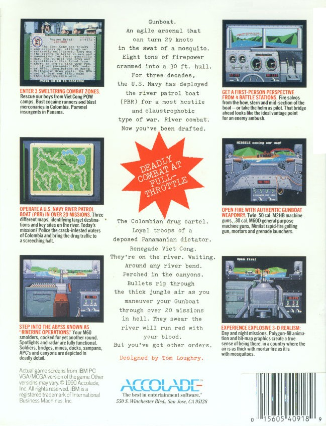 Gunboat - River Combat Simulation - Dos