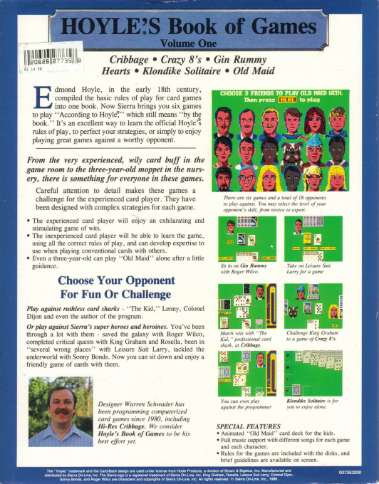 Hoyle Official Book Of Games - Volume 1 - Dos