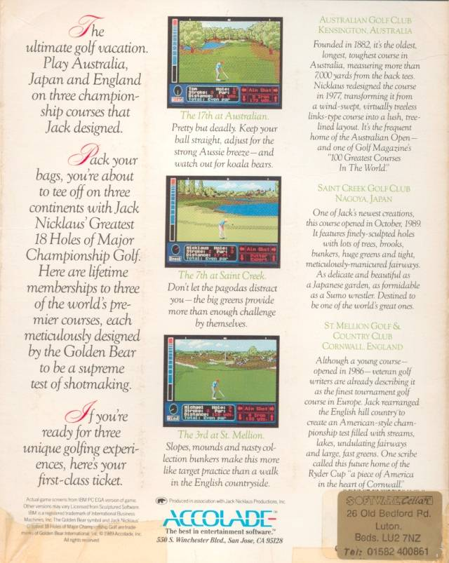 Jack Nicklaus' Presents The International Course D - Dos