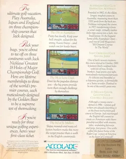 Jack Nicklaus' Presents - The International Course Disk dos