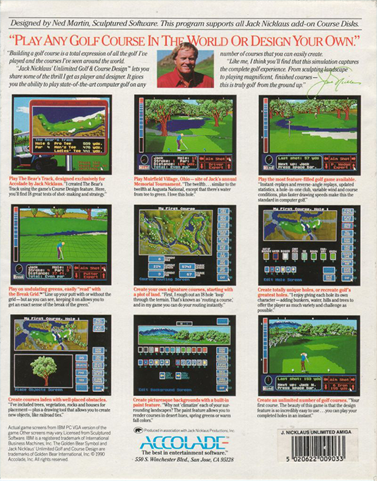 Jack Nicklaus' Unlimited Golf And Course Design - Dos