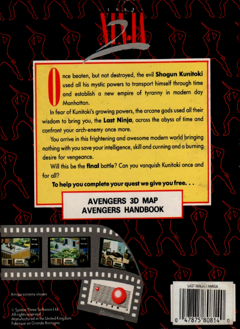 Last Ninja 2 - Back with a Vengeance - Dos