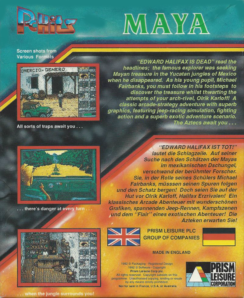 Le Fétiche Maya - Dos