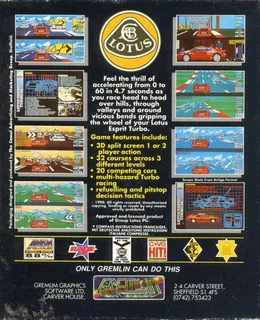 Lotus Esprit Turbo Challenge dos