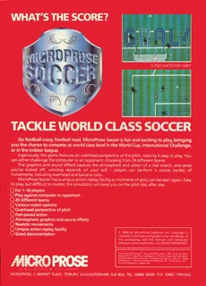 Microprose Soccer dos