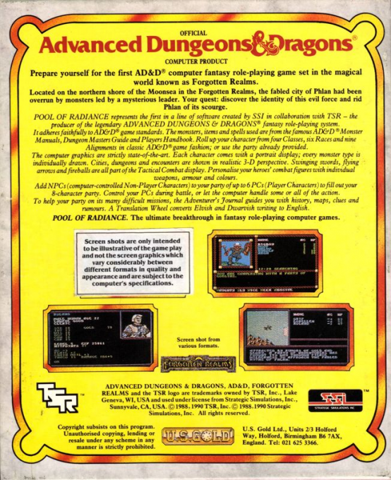 Pool of Radiance - Dos