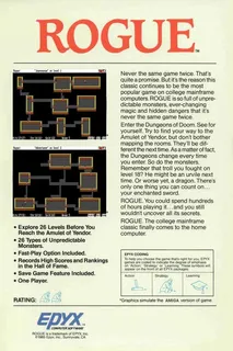 Rogue - The Adventure Game dos