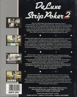 Strip Poker II Data Disk 1 - Morgan & Kathy dos