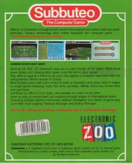 Subbuteo - The Computer Game dos