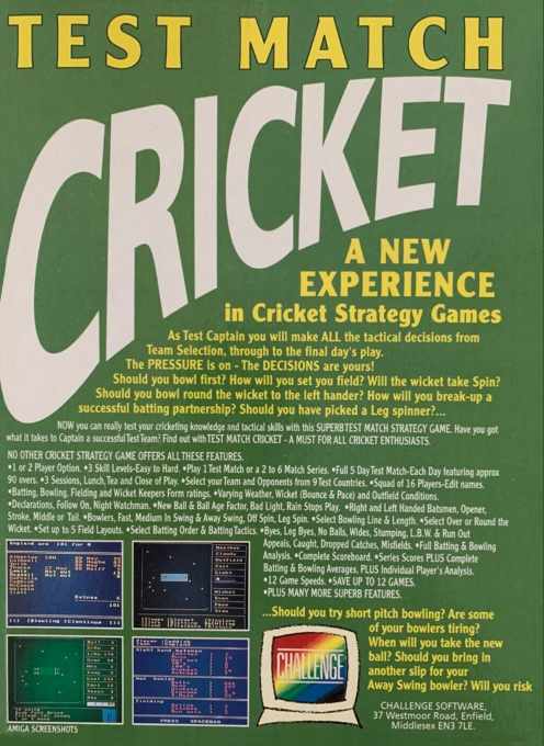 Test Match Cricket - Dos