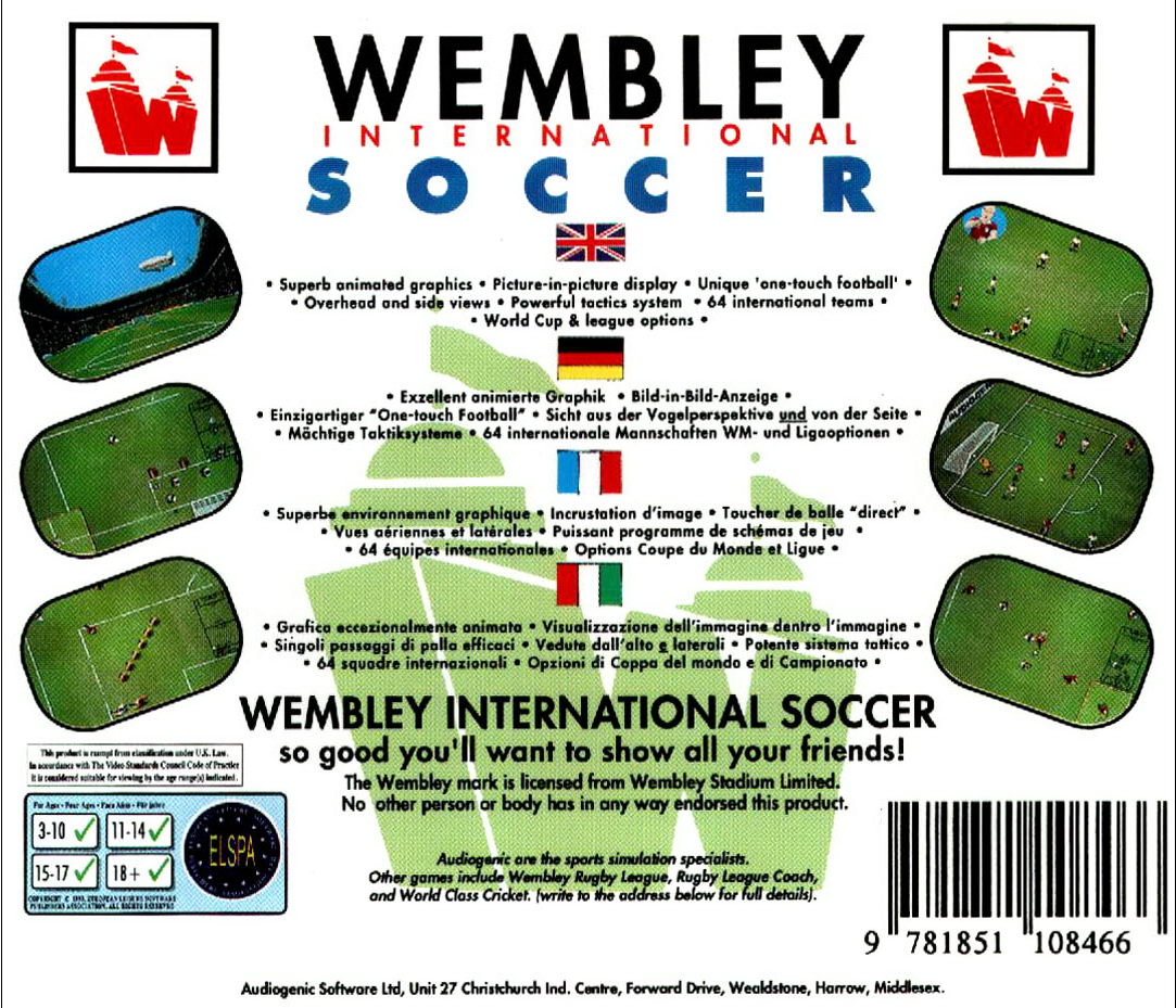 Wembley International Soccer - Dos