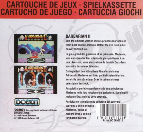 Barbarian 2 - The Dungeon Of Drax dos