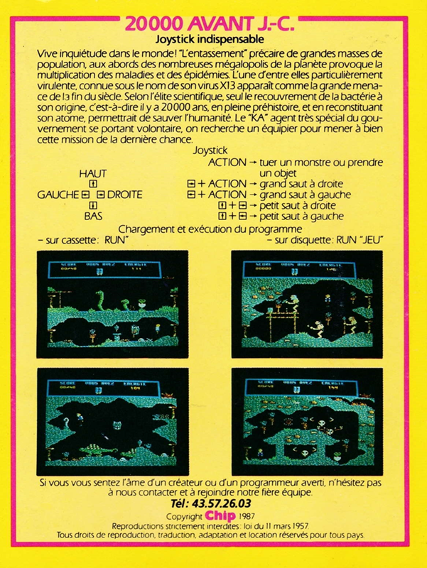 20000 Avant J.C. - Dos