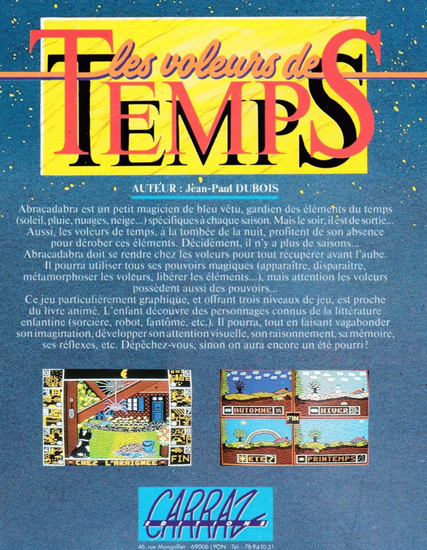 Abracadabra et les Voleurs de Temps - Dos