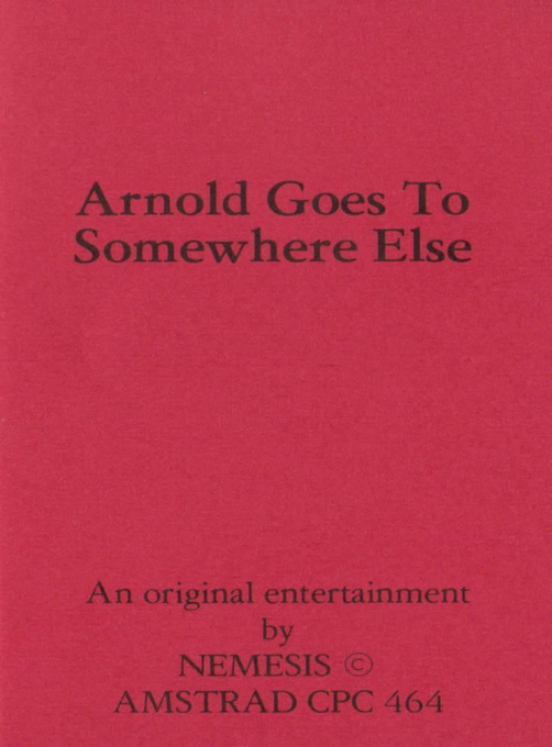 Arnold Goes To Somewhere Else