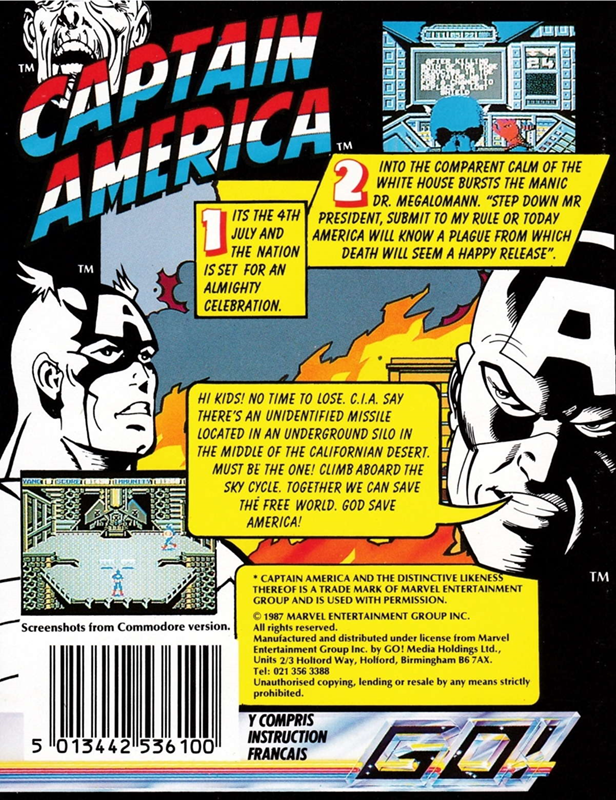 Captain America in - The Doom Tube of Dr. Megalomann - Dos