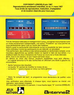 Des Chiffres et des Lettres dos