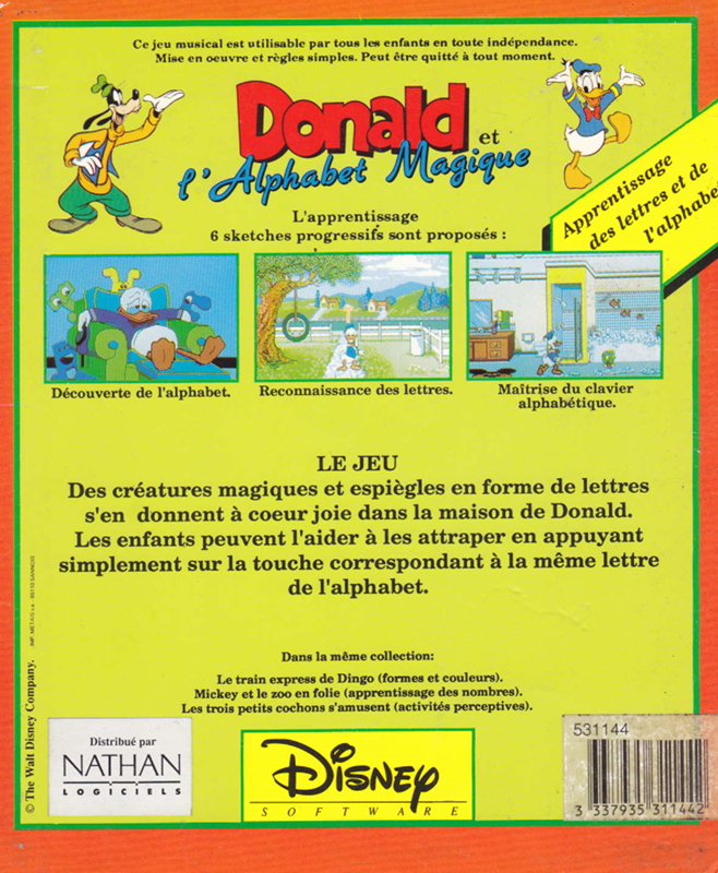 Donald Et L' Alphabet Magique - Dos