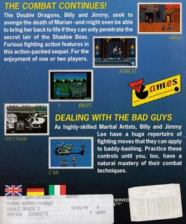 Double Dragon 2 - The Revenge dos