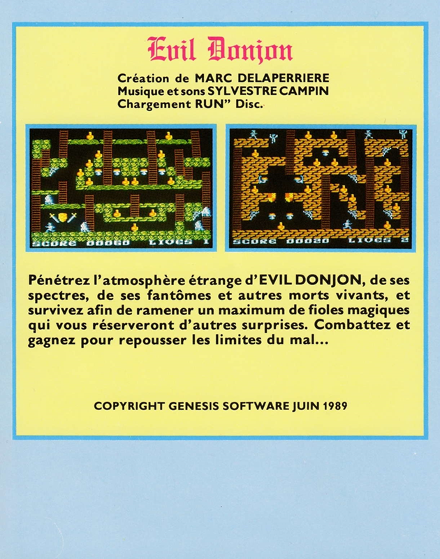 Evil Donjon - Dos
