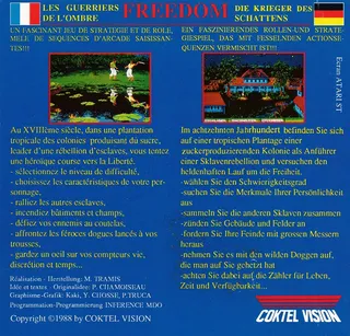 Freedom : Les Guerriers de l'Ombre dos