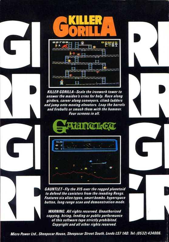 Gauntlet (Micro Power) dos